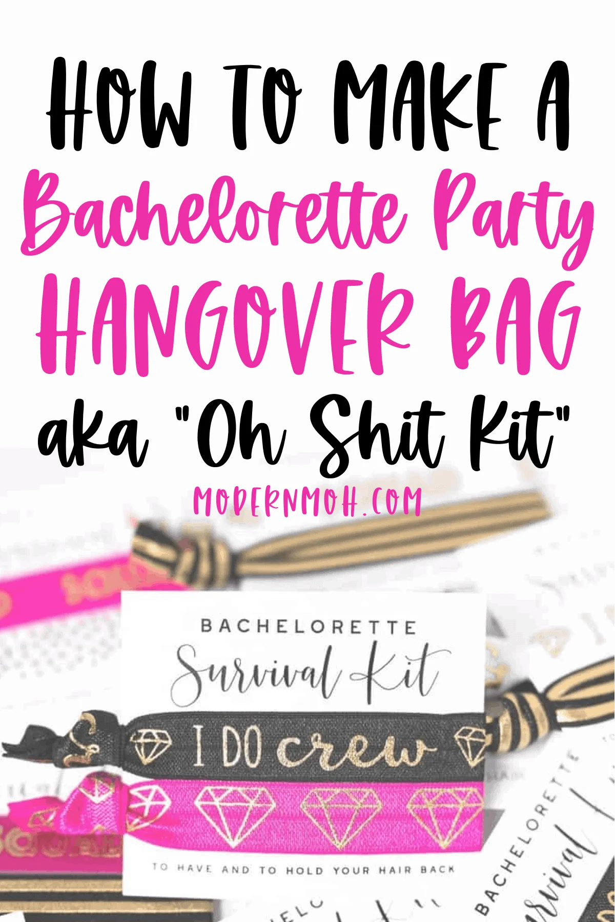 4 Pack of Hangover Kit Supplies, Bags, Kits, Items, Bachelorette