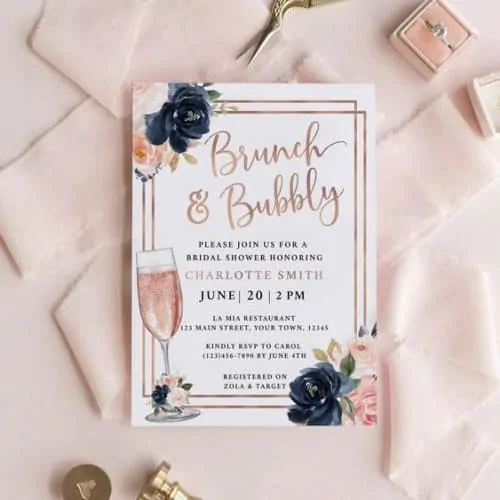 brunch and bubbly invitation
