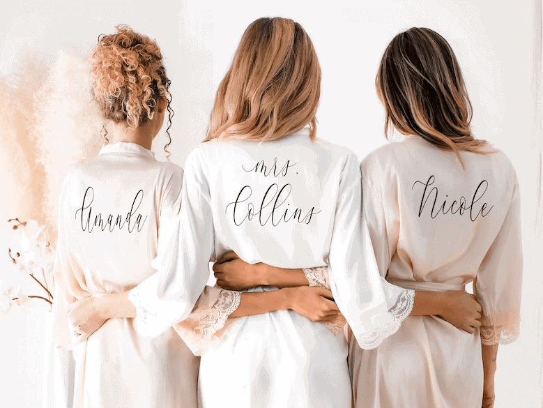 Bridesmaid Gifts Personalized Bridesmaid Robes Customized Velvet