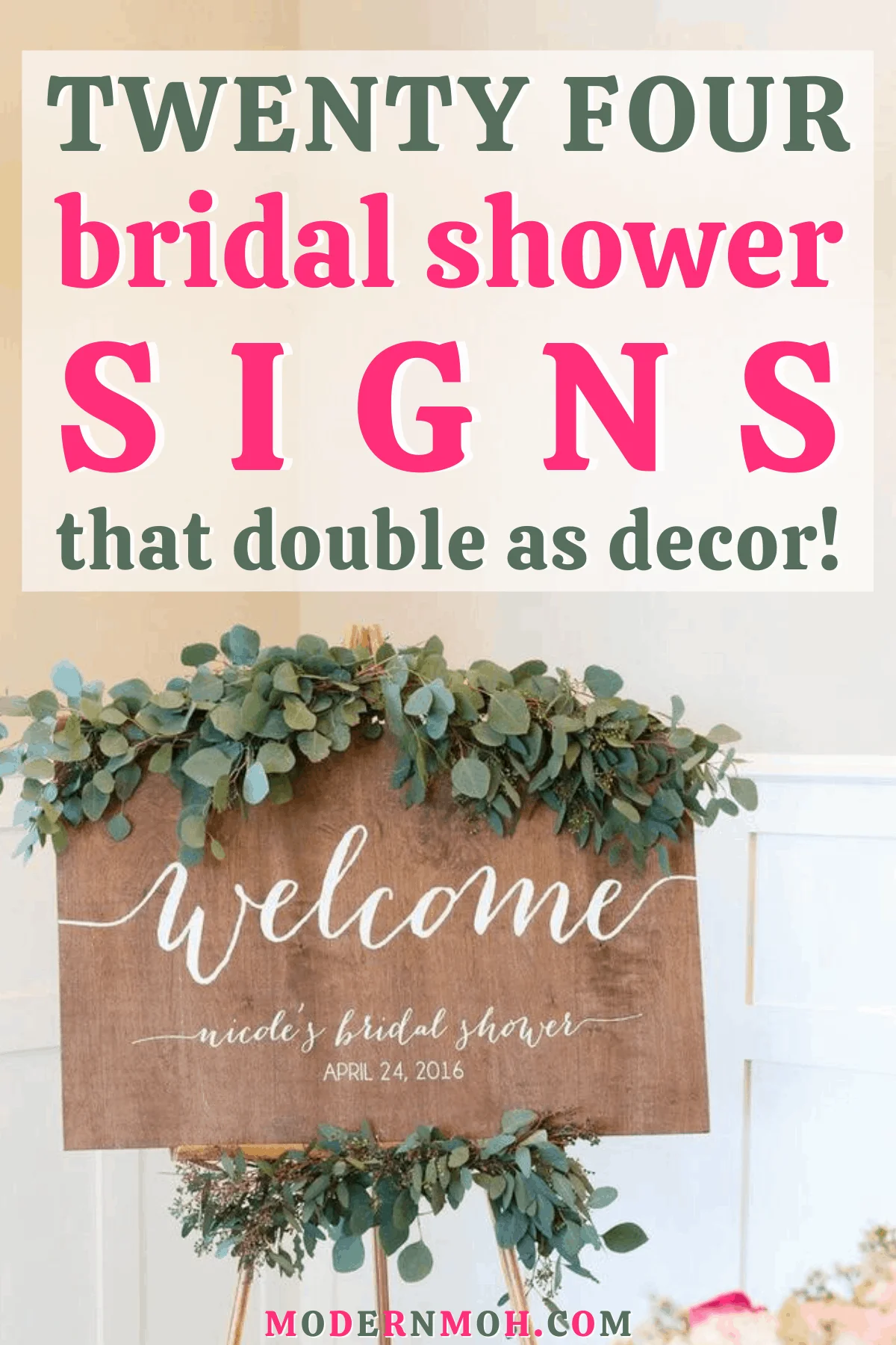 24 Bridal Shower Signs That Double As Decor Modern MOH   Bridal Shower Signs 1 