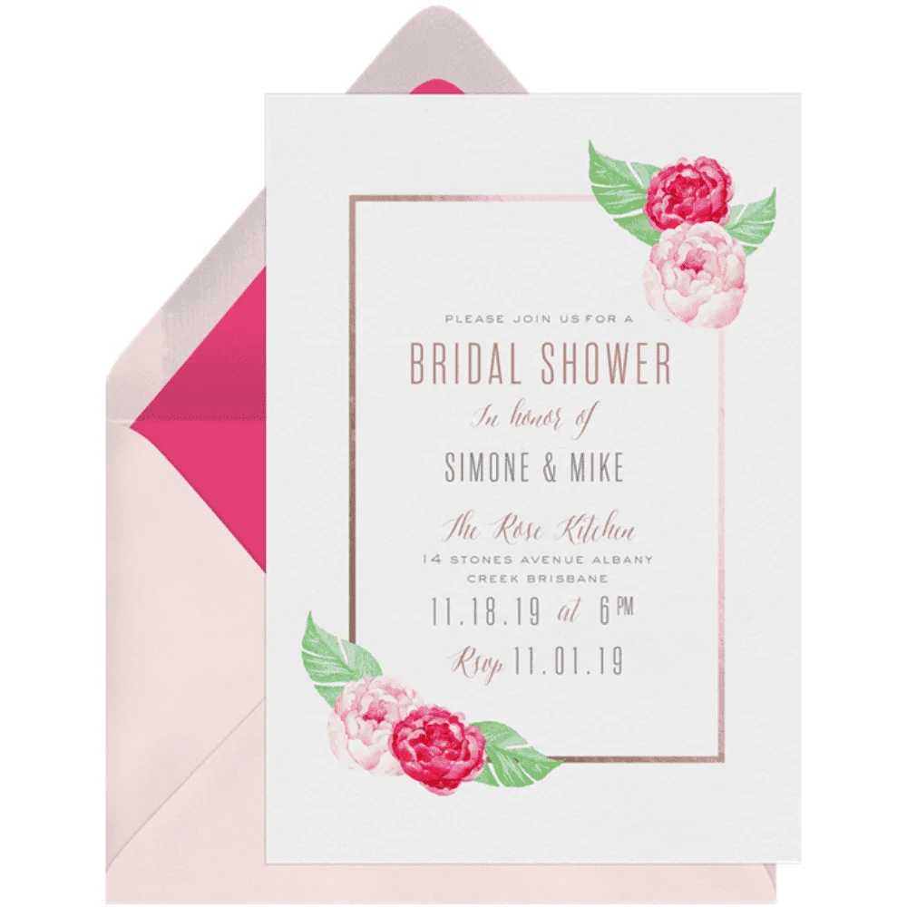 Feminine Florals Invitation