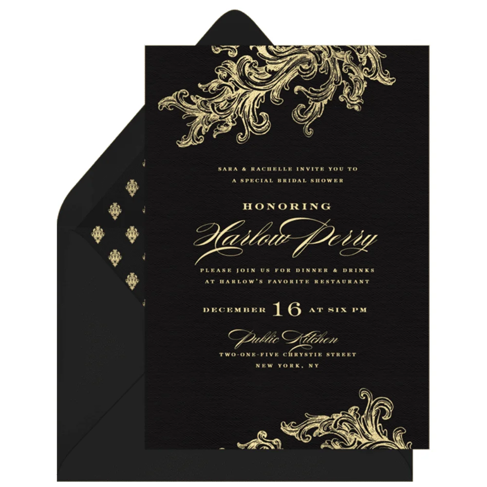 French Filigree Invitation