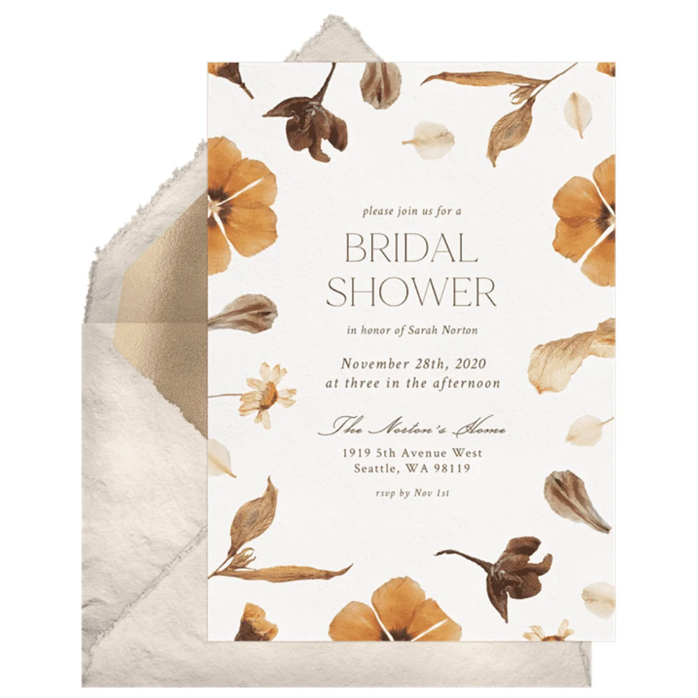 Autumn Florals Invitation