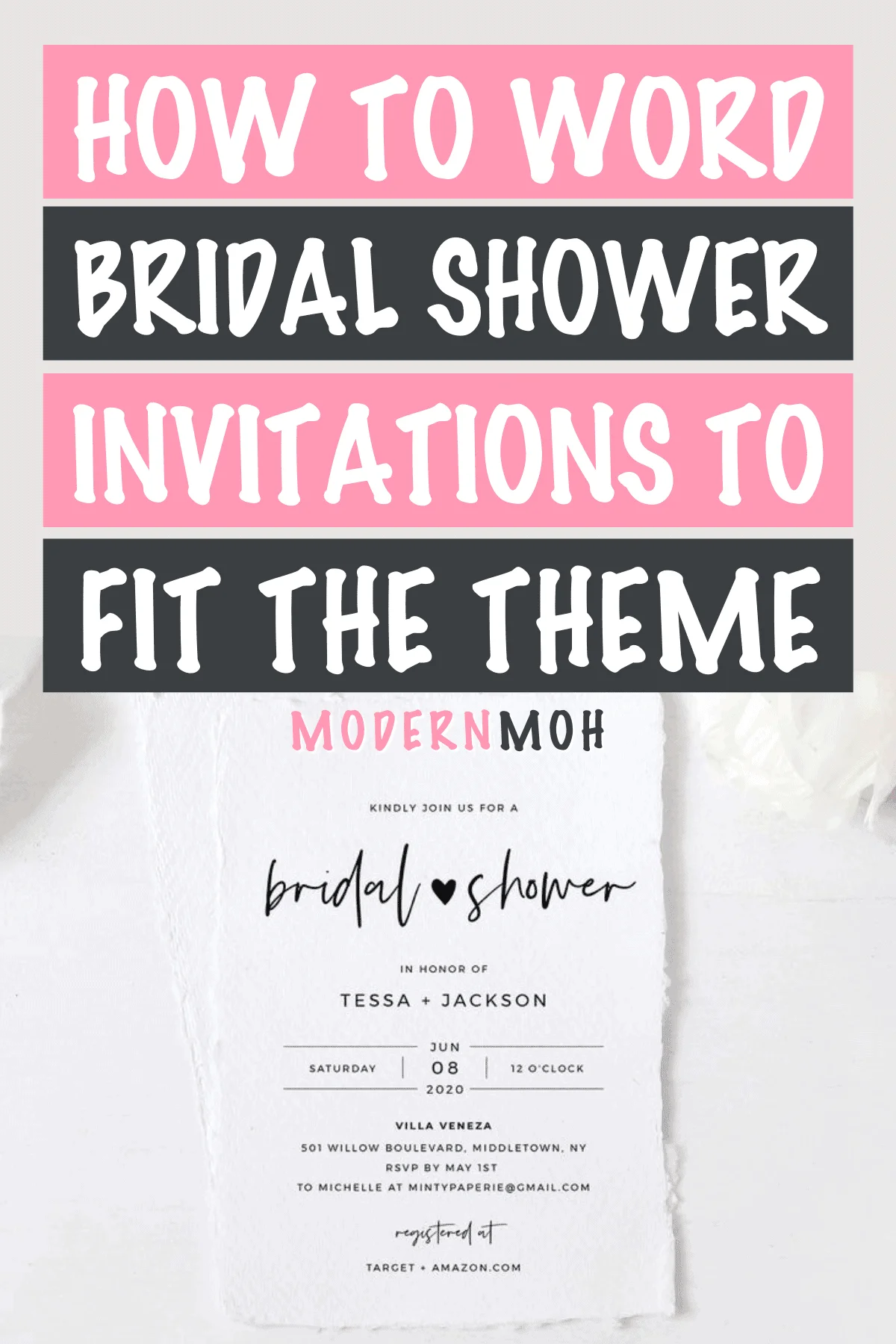 Bridal Shower Invitation Wording: Must-Have Details and Examples