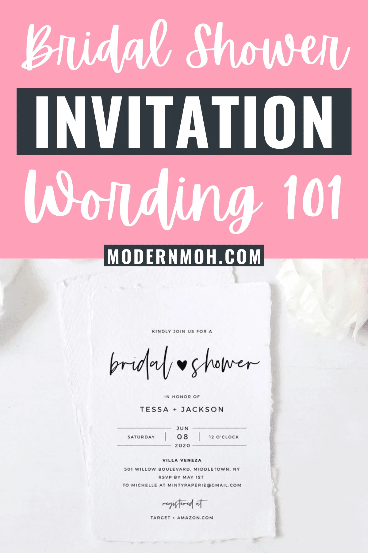 Bridal Shower Invitation Wording MustHave Details and Examples