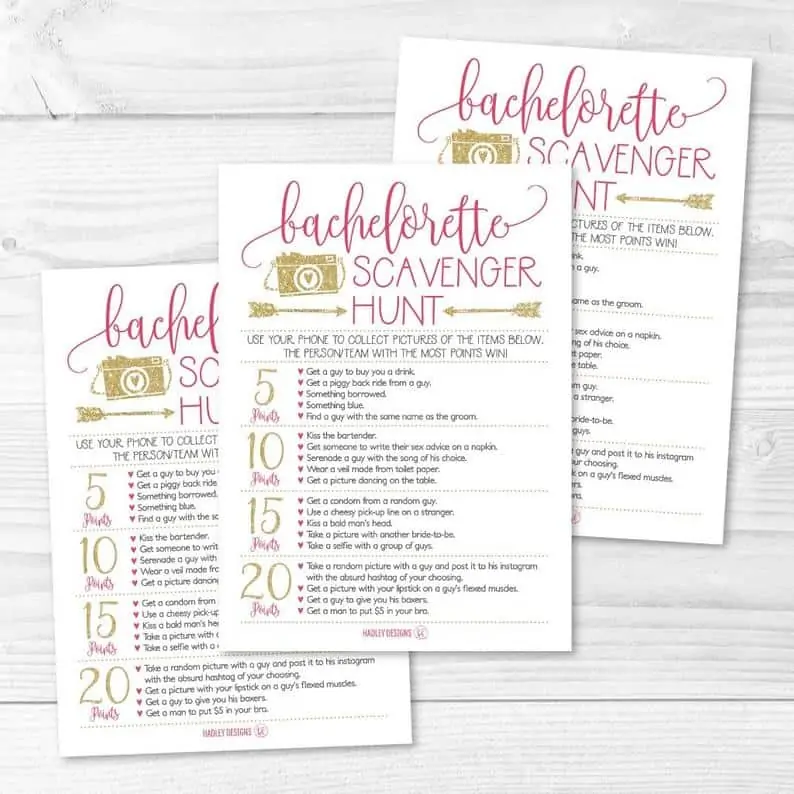 The Best Bachelorette Scavenger Hunt Ideas Modern Moh