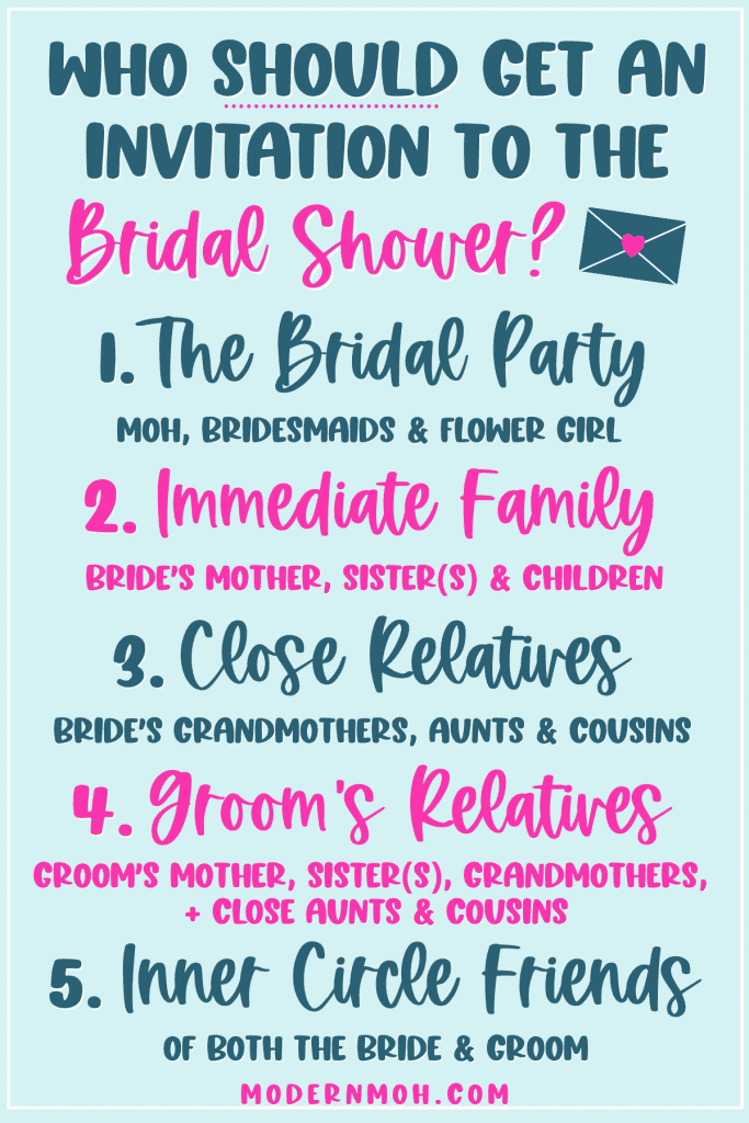 Who Do You Invite To A Bridal Shower Plus 6 Guest List Tips Who do you invite to a bridal shower plus 6 guest list tips