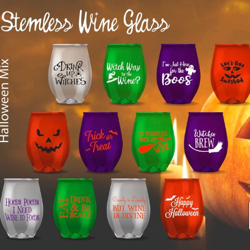 Halloween wine glasses