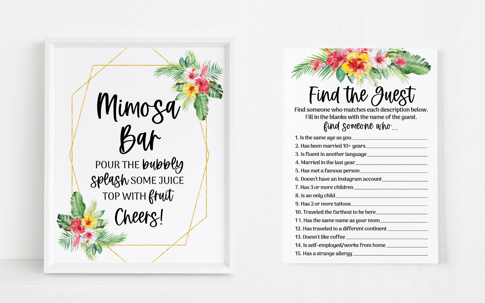 Mimosa Bar Sign (Lemon) - Modern MOH