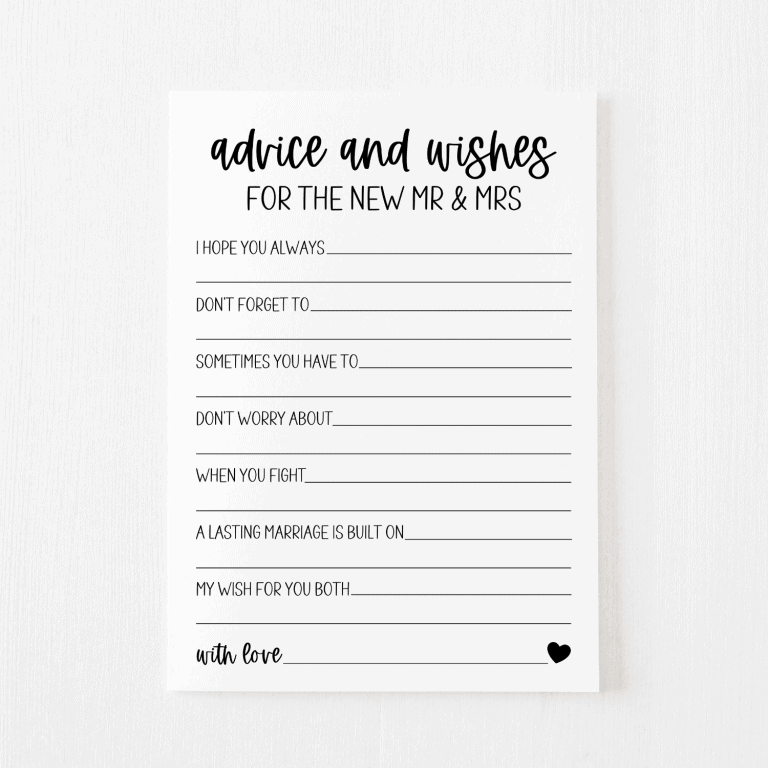 Advice and Wishes Cards (Classic)