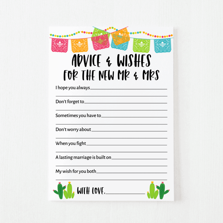 Advice and Wishes Cards (Fiesta)