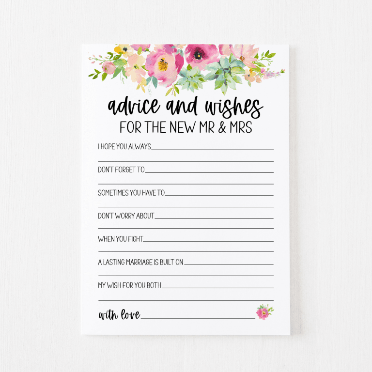 Advice and Wishes Cards (Succulent)