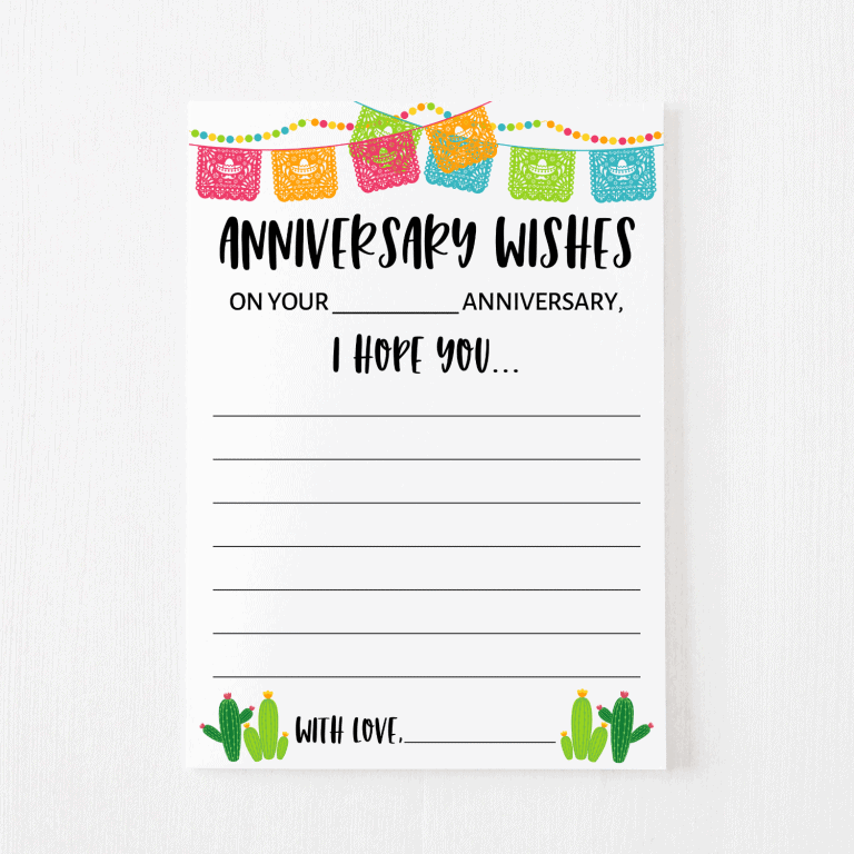 Anniversary Wishes Cards (Fiesta)