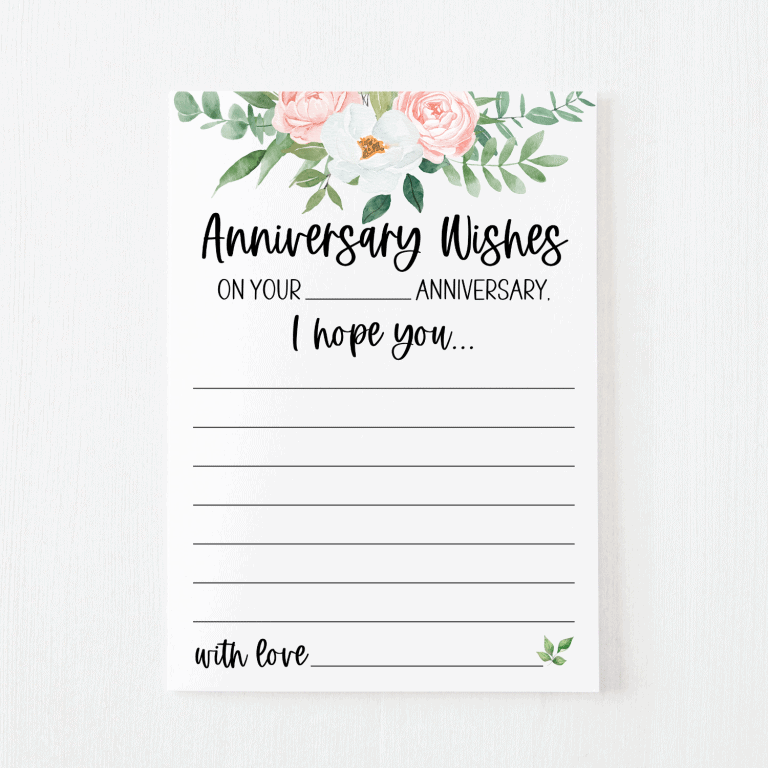Anniversary Wishes Cards (Greenery)