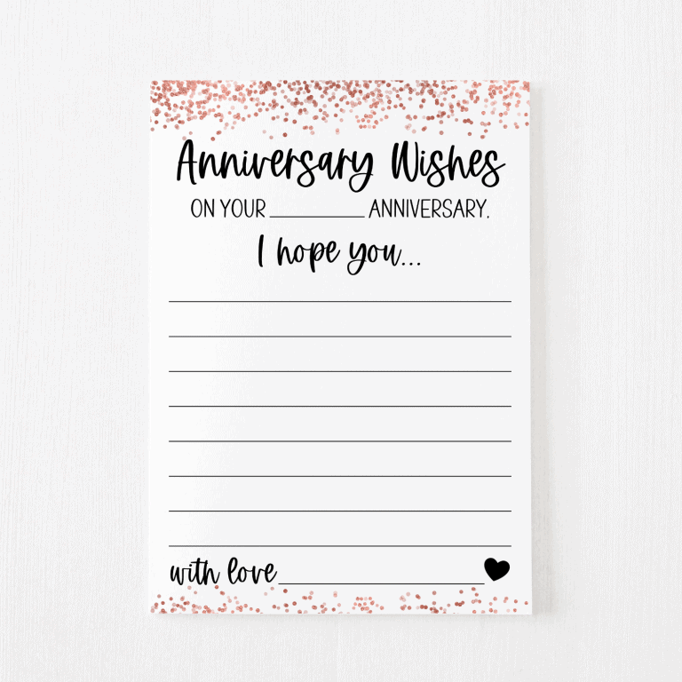 Anniversary Wishes Cards (Rose Gold)