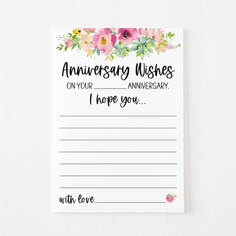 Anniversary Wishes Cards (Succulent)