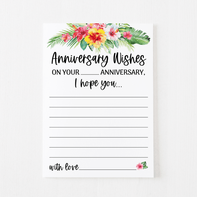 Anniversary Wishes Cards (Tropical)
