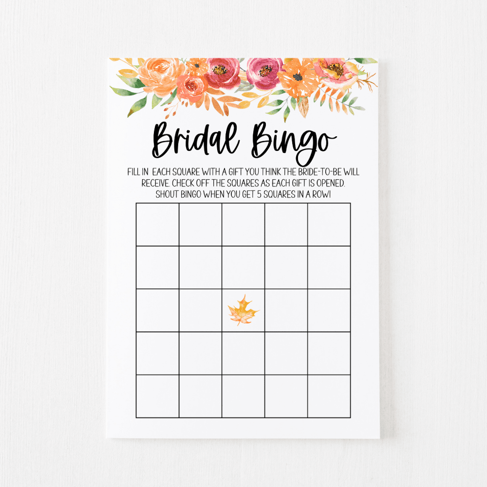 Bridal Shower Bingo Free Printable | Modern MOH