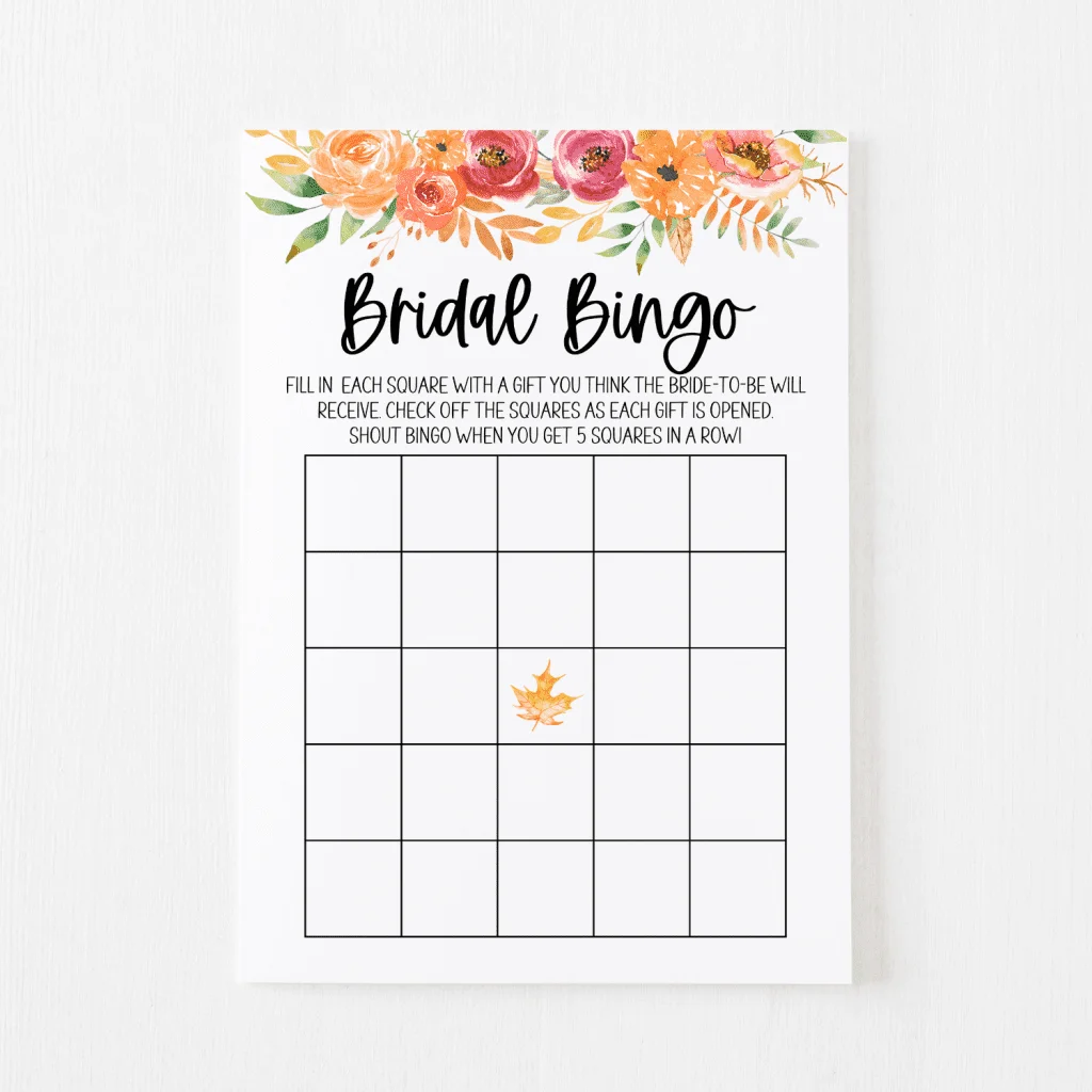 60 Bridal Bingo Cards Blank & 60 Prefilled Cards Printable Bridal ...