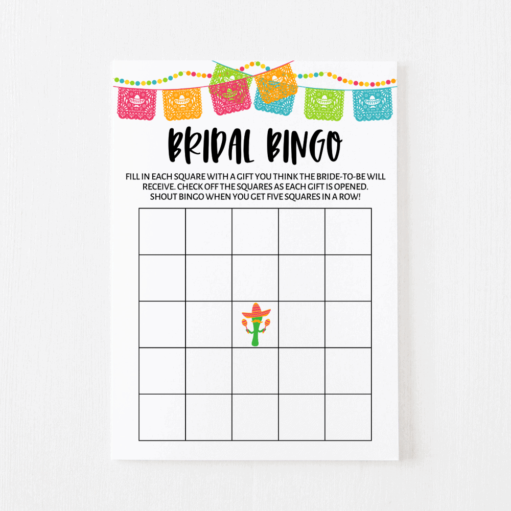 Bridal Bingo Cards (Fiesta) - Modern MOH