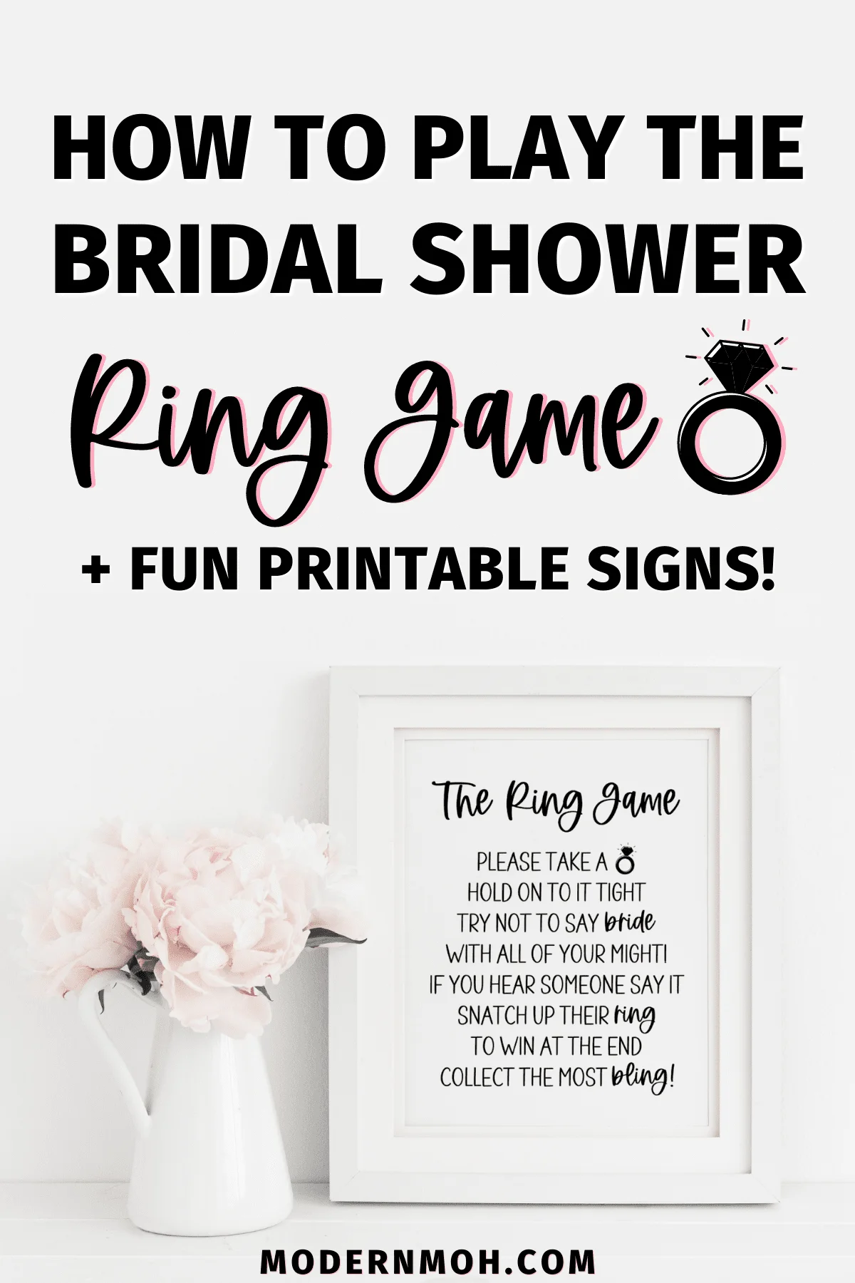 Bridal Shower Ring Game: How to Play + Printable Signs