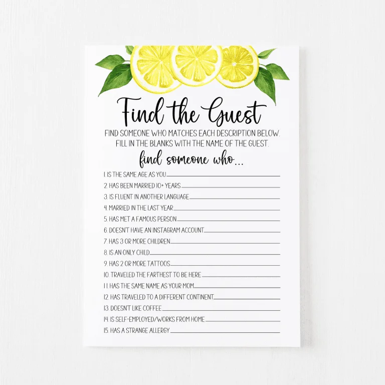 Find the Guest Cards (Lemon)