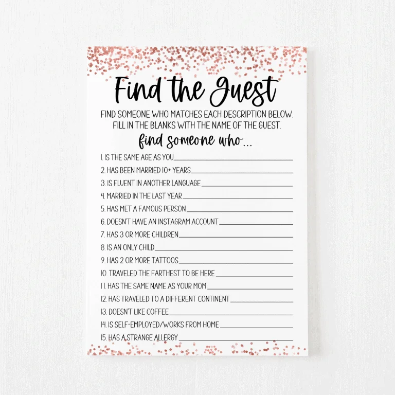 Find the Guest Cards Rose Gold