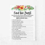 Find the Guest Bridal Shower Game Free Printable | Modern MOH