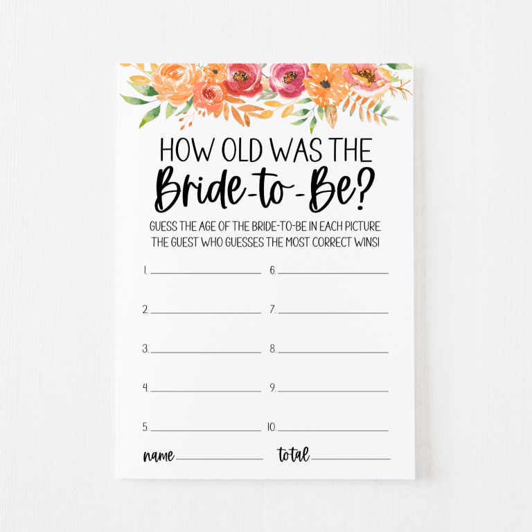 How Old Was the Bride Cards (Fall)