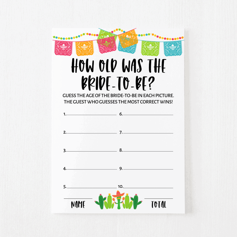 How Old Was the Bride Card Fiesta