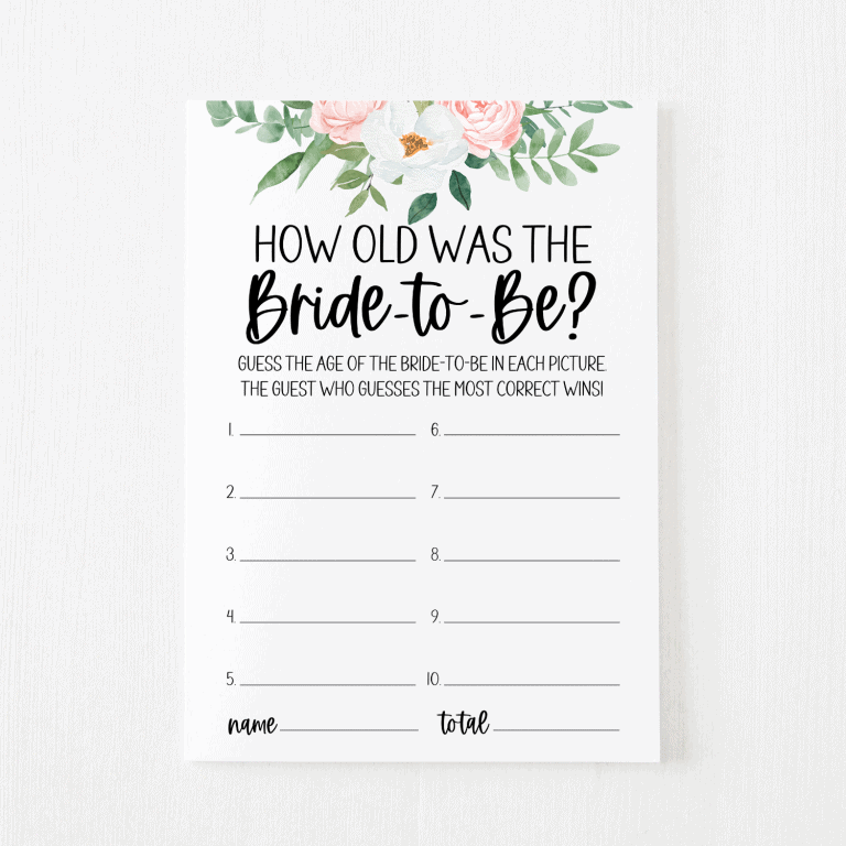 How Old Was the Bride Cards (Greenery)