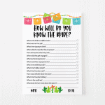 How Well Do You Know the Bride? Free Printable | Modern MOH