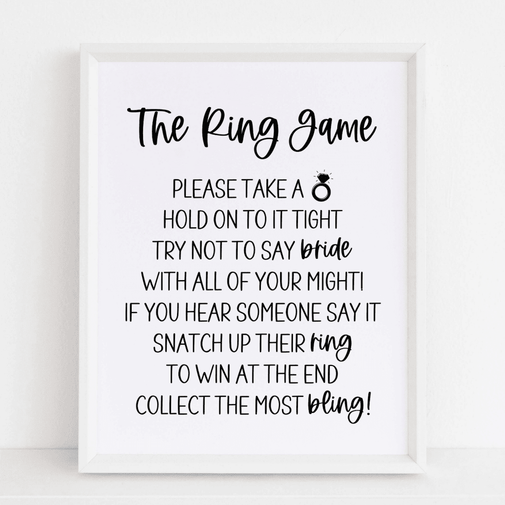 Put a Ring on It and Ring Hunt Bridal Shower Games (25 rings) | eBay