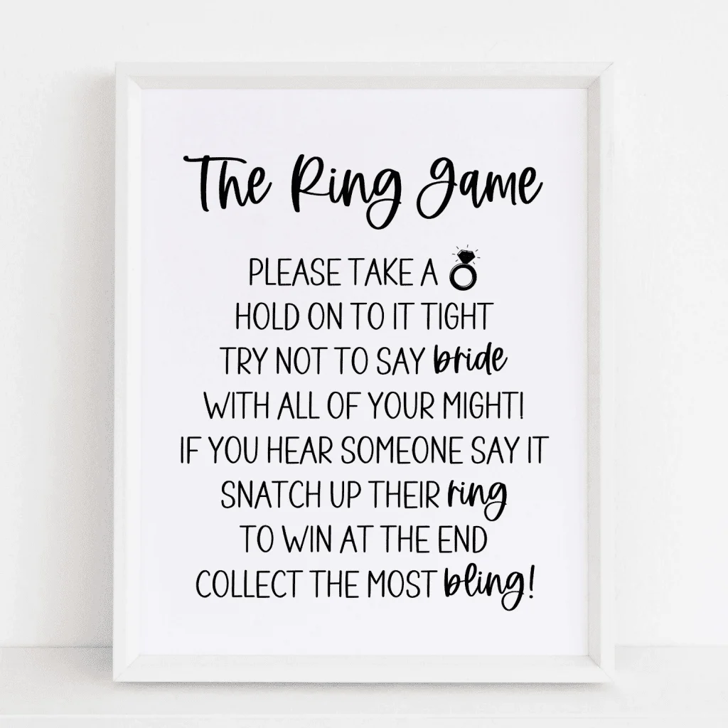 Put a Ring on It and Ring Hunt Bridal Shower Games (25 rings) | eBay