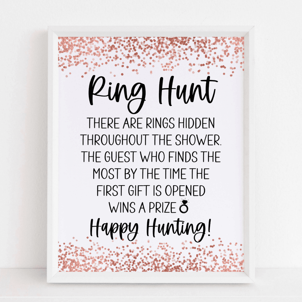 Ring hunt rose gold sign
