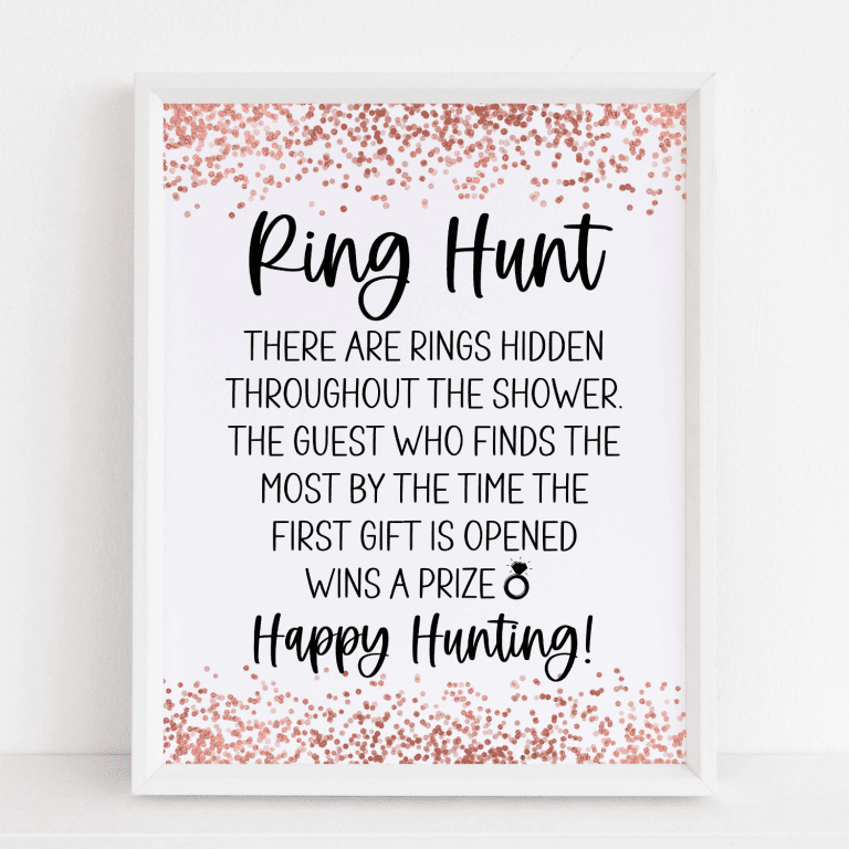 Ring hunt rose gold sign
