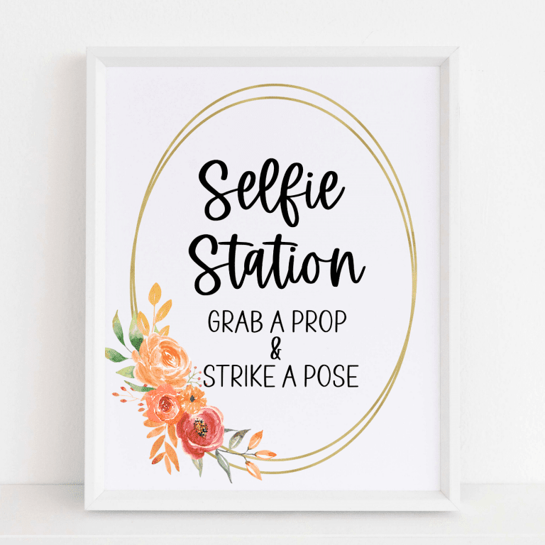 Selfie Station Sign (Fall)
