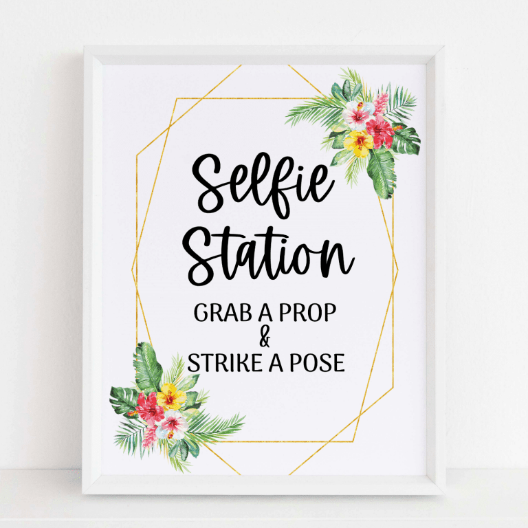 Selfie Station Sign (Tropical)