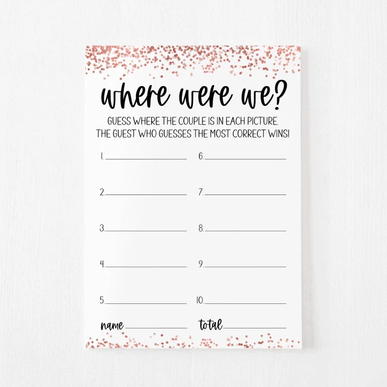 Where Were We Cards (Rose Gold)