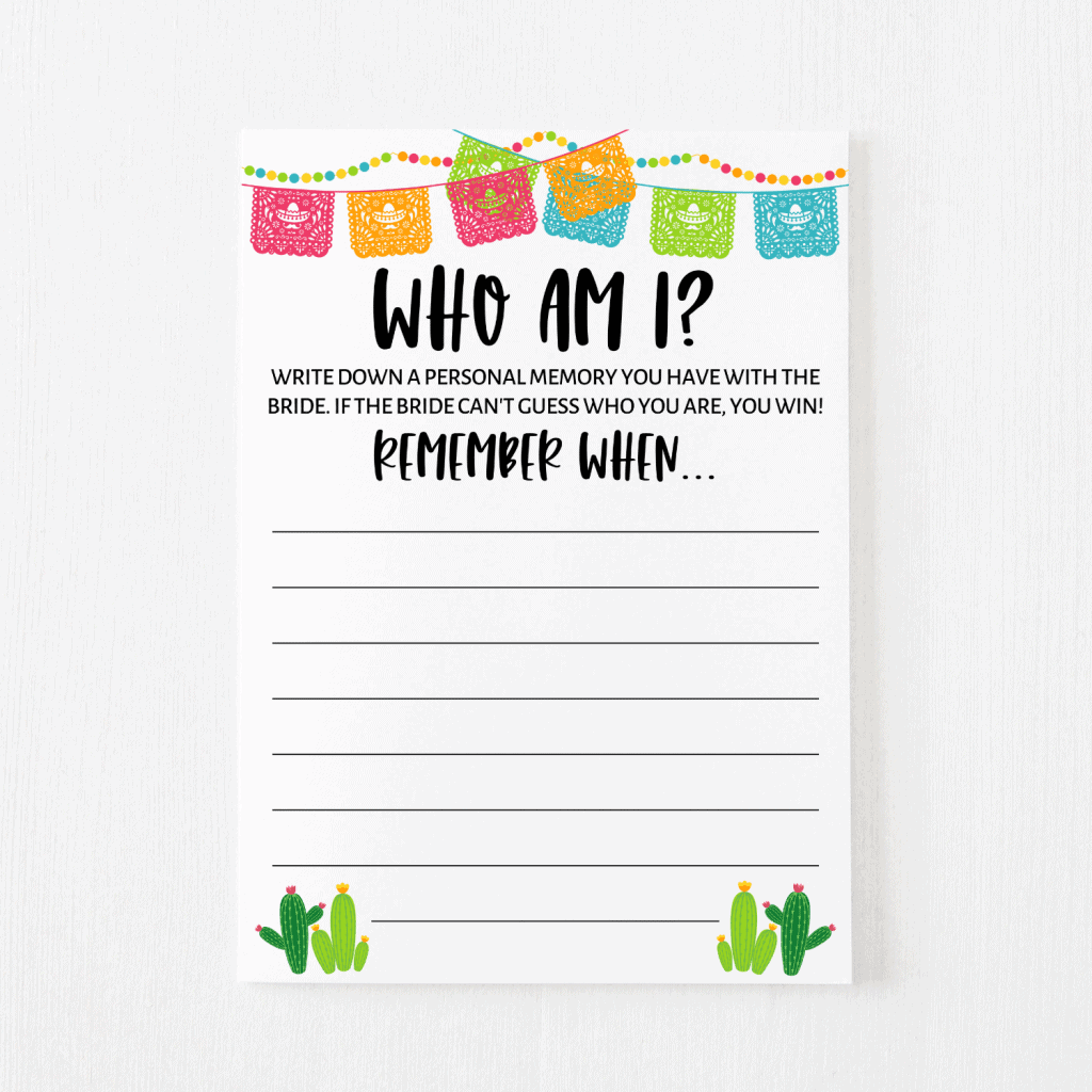 Who am I card Fiesta