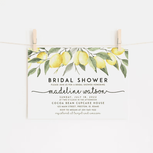 Landscape Lemon Invitation