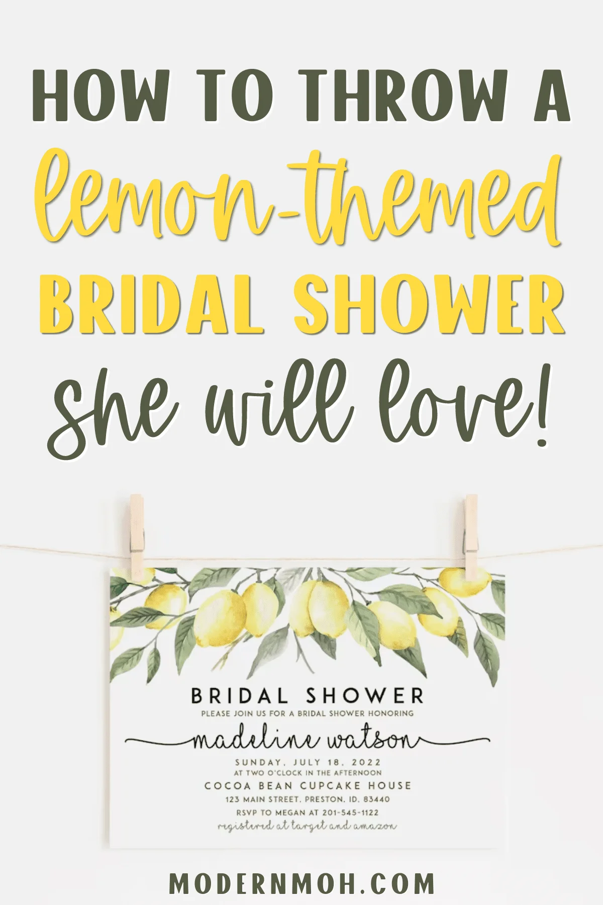 ‘She Found Her Main Squeeze’ Lemon-Themed Bridal Shower Ideas