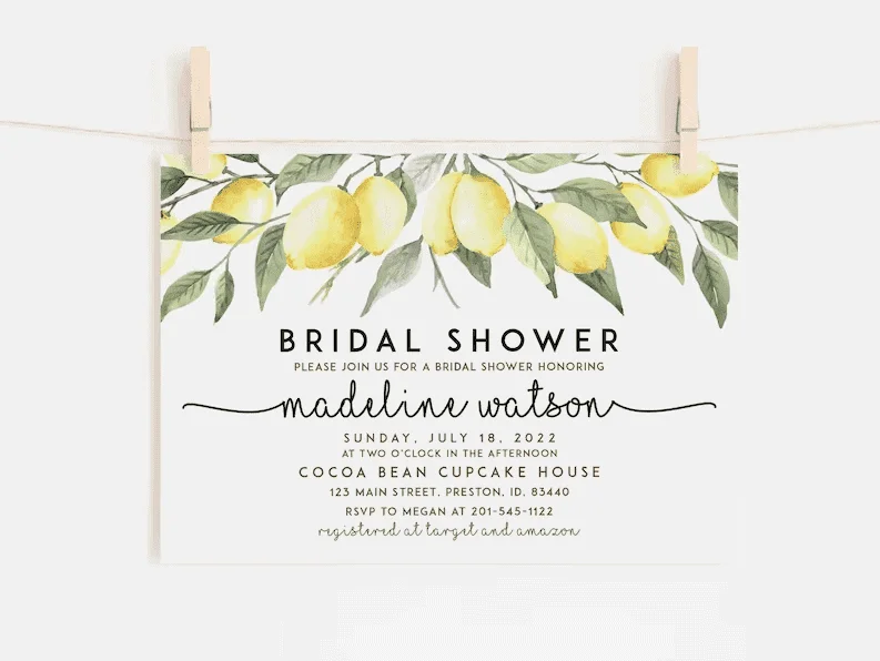 ‘She Found Her Main Squeeze’ Lemon-Themed Bridal Shower Ideas