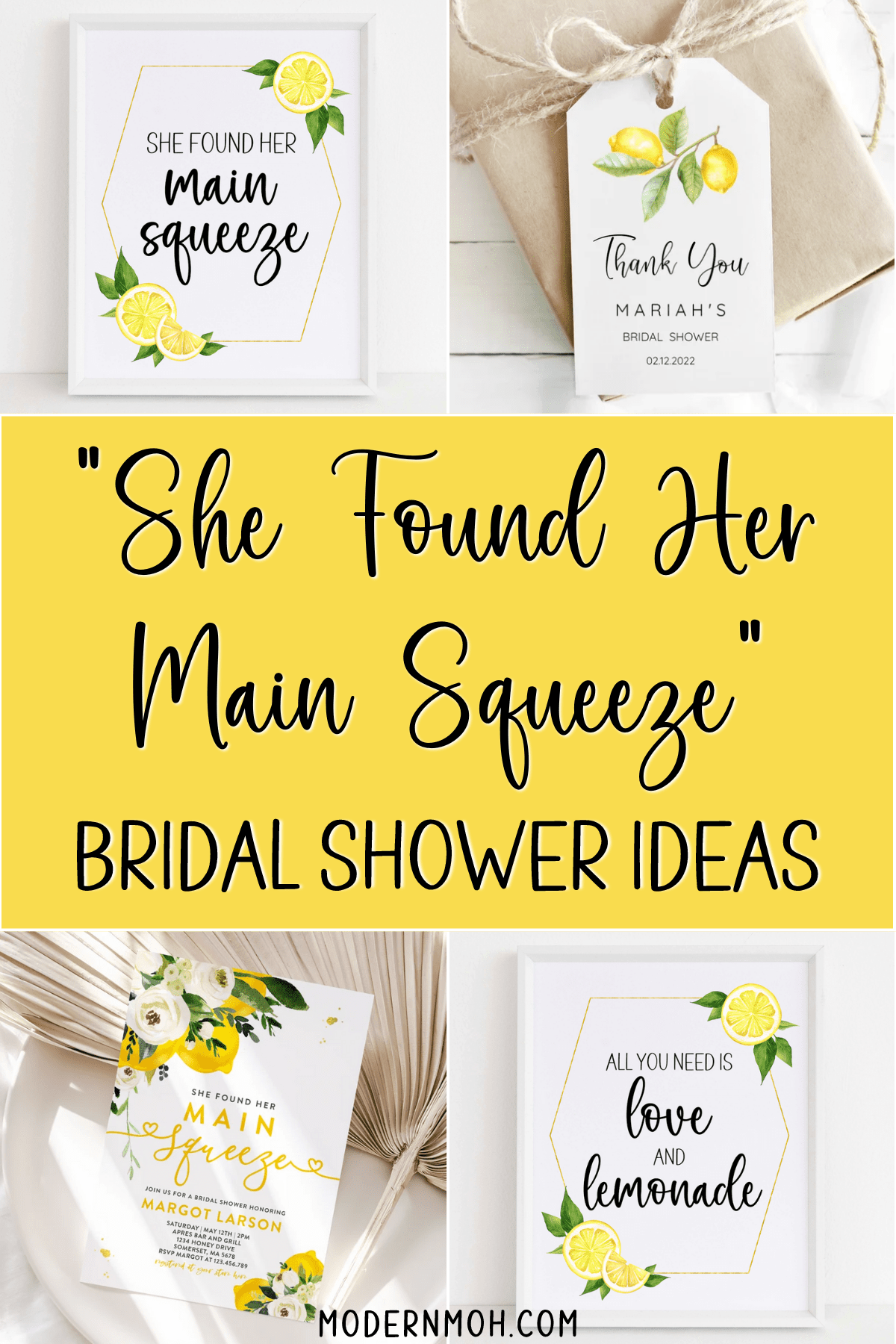 ‘She Found Her Main Squeeze’ Lemon-Themed Bridal Shower Ideas