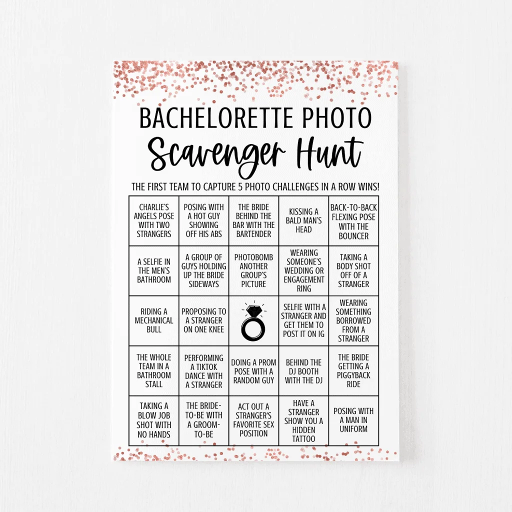 Bachelorette Scavenger Hunt  Bride Tribe Bachelorette Party Games