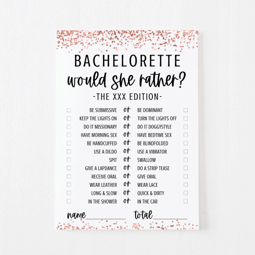 Bachelorette Would She Rather The XXX Edition