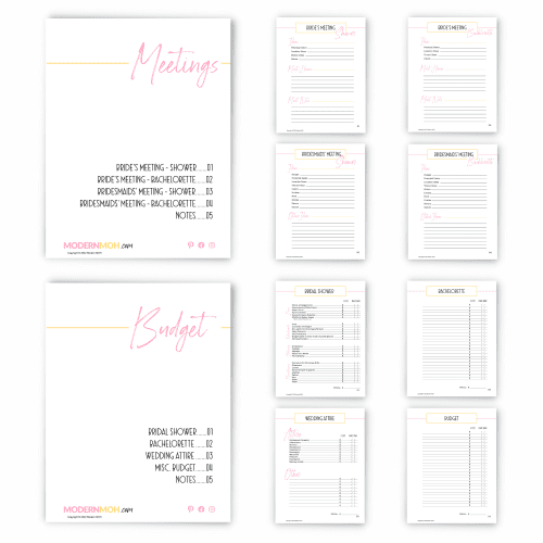 Maid of Honor Planner (Printable PDF Download) | Modern MOH