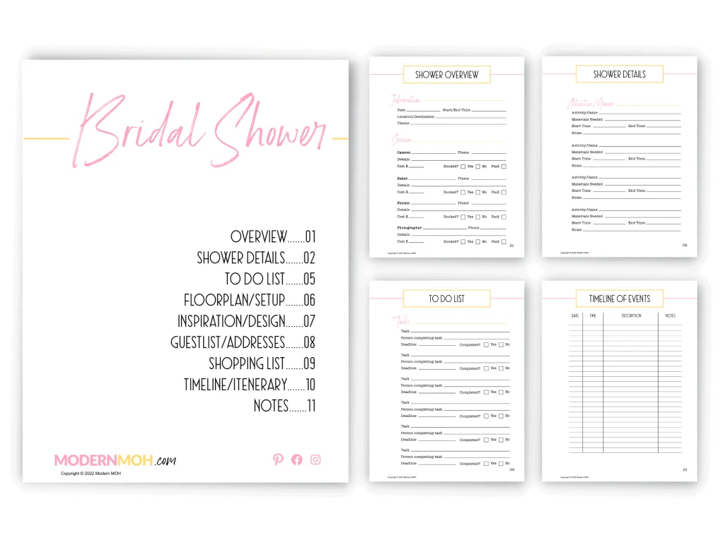 Maid of honour sales to do list