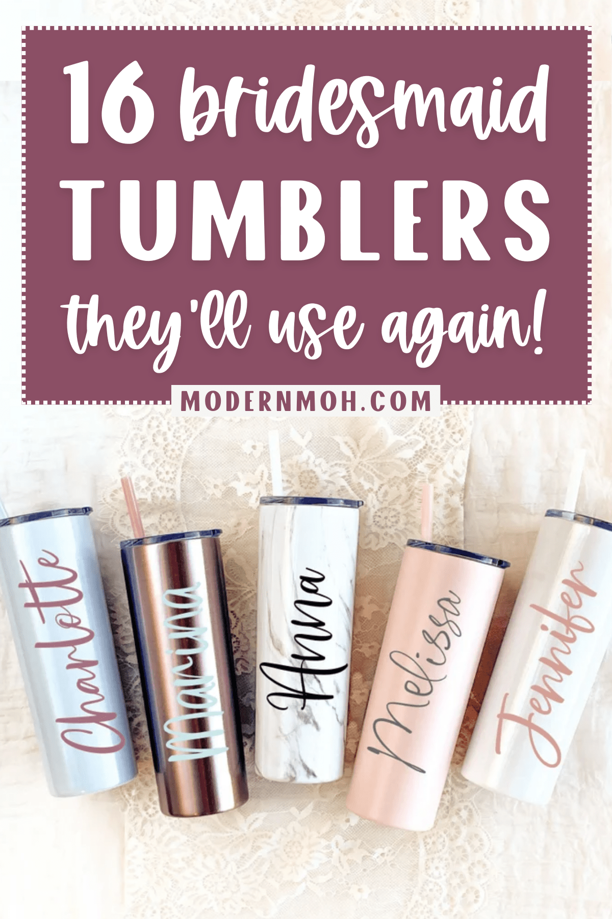 16 Bridesmaid Tumblers They’ll Use Again and Again