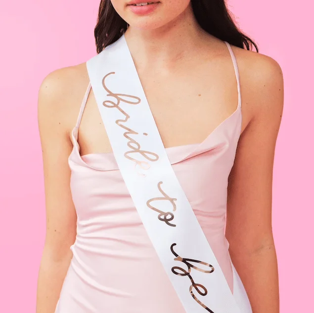 bride to be sash for bachelorette party